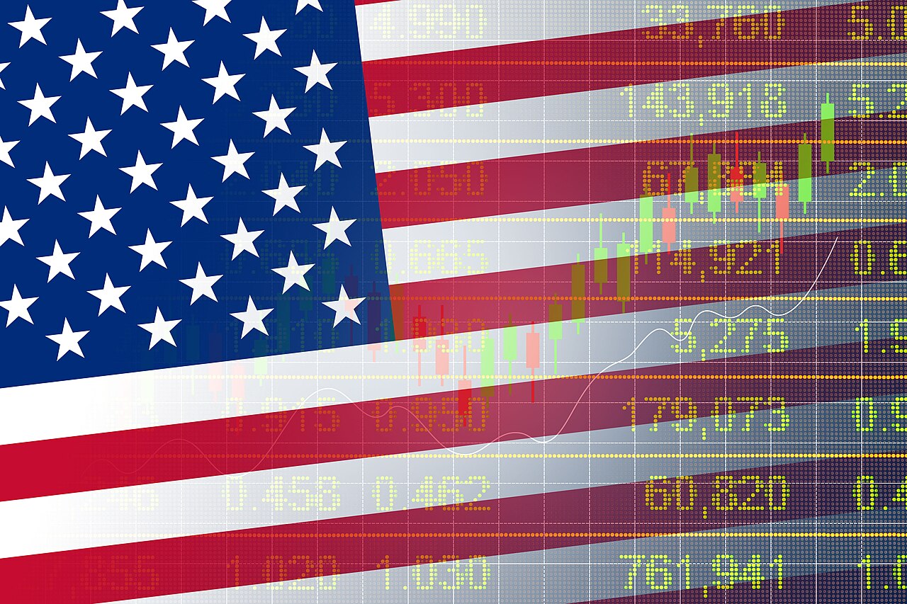 Stock market trading concept illustration