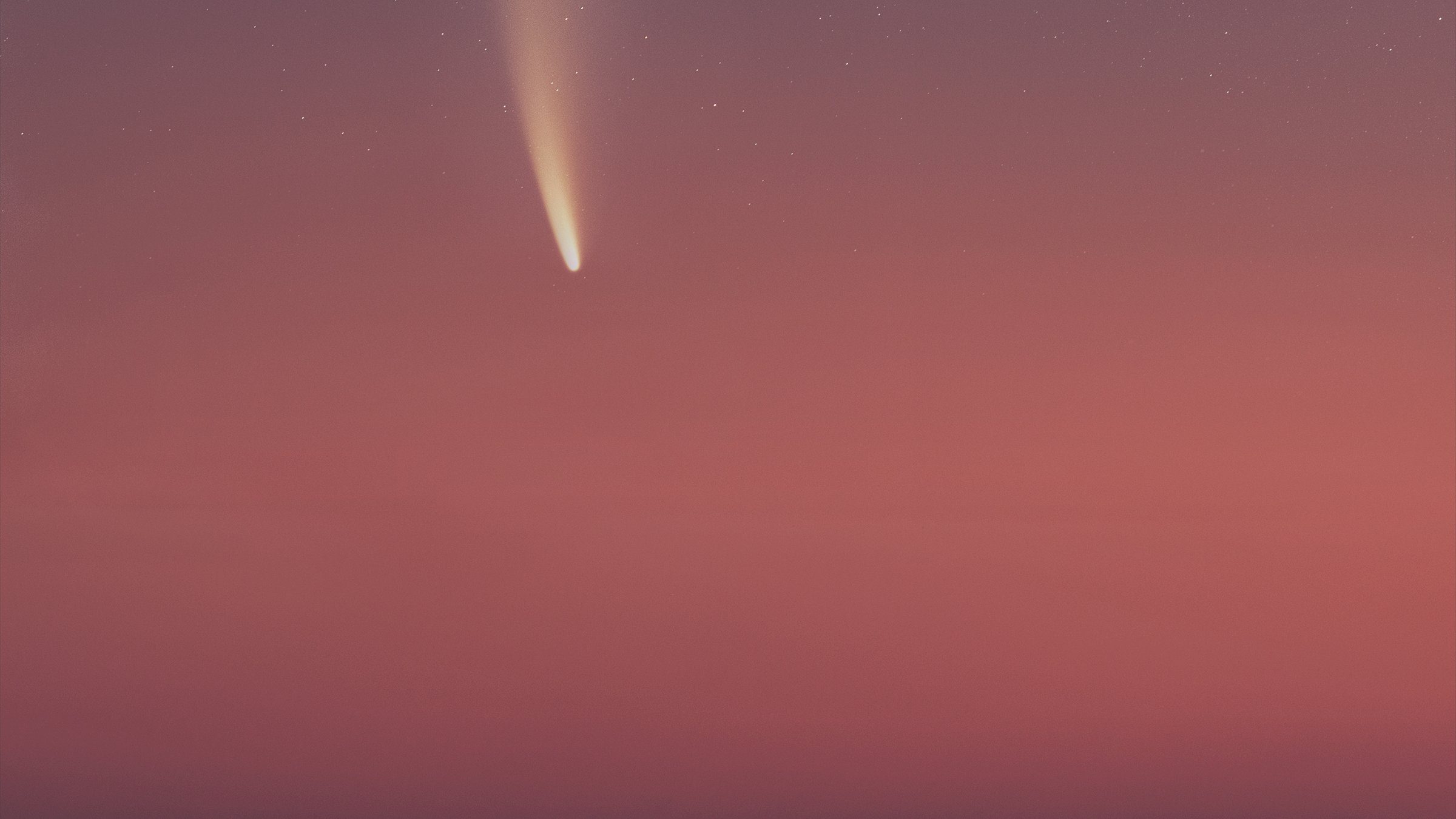Comet NEOWISE in the night sky in 2020