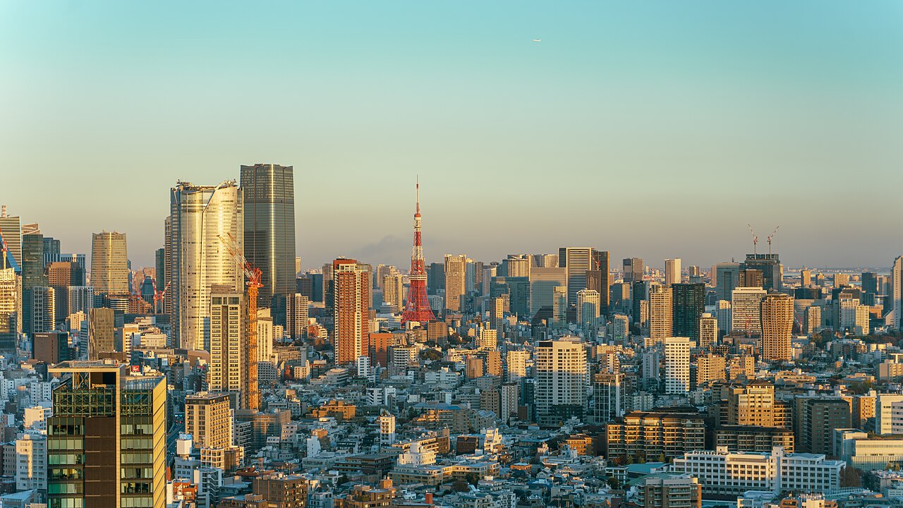 Tokyo skyline in Minato City